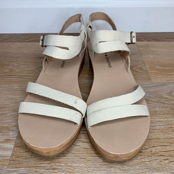 Lucky Brand Hecilia Leather Wedge Strappy Sandals - Picture 6 of 12